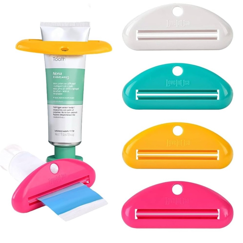LoveInUSA 4-pack of Toothpaste Tube Squeezers